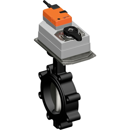 [V2X3Q] Elektrische Absperrklappe DN100/PN16 24V AC/DC modulierend Lug GGG40 EPDM IP54 ISO 5211 Belimo