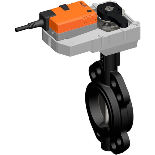 [V2X5Q] Elektrische Absperrklappe DN25/PN16 24V AC/DC modulierend Zwischenflansch GGG40 EPDM IP54 ISO 5211 Belimo