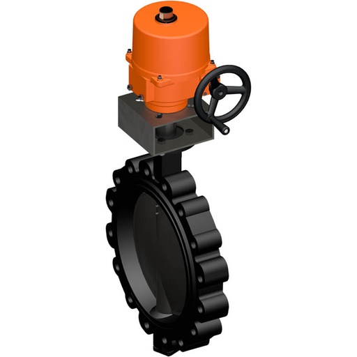 [V2XB8] Belimo Válvula Mariposa DN350/PN16 Lug 120-240VAC/DC Modulante GGG40 EPDM IP67 ISO 5211 MFT Terminal 32s 650Nm D6350NL/SY6-230-MF-T