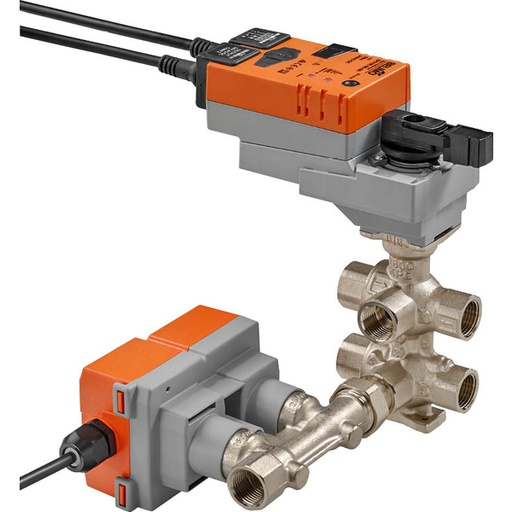 [V2V6Y] 6-Weg sensorgestuurde elektrische PI-CCV messing Rp1/2'' 1,2m3/h 24V AC/DC EPDM 1bar/14psi Belimo