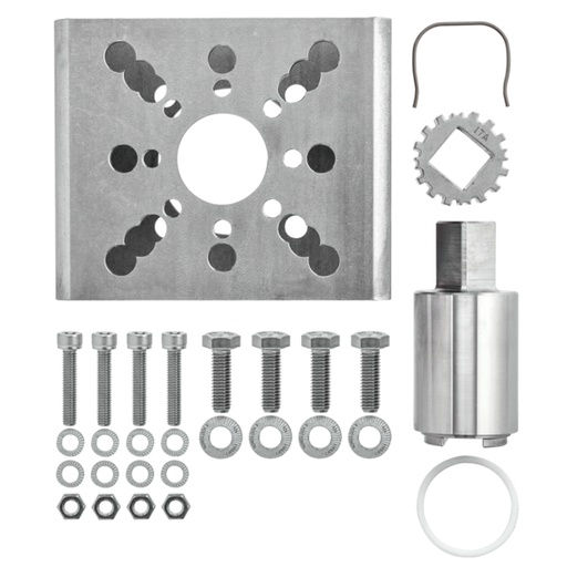 [V2W5A] Adapterkit F07/F10 (incl. schroeven F07) Vierkant 45° offset SW 14