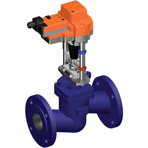 [V2ZMV] Belimo Geradsitzventil 30mm Flansch DN100 Kvs145 24VAC/DC 150s MP-Bus 0-10/2-10V 2500N IP54 H6100S/EV24A-MP-TPC