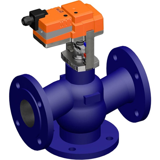 [V34M4] Belimo 3-Wege Geradsitzventil DN65 Flansch 18mm Hub Kvs58 100-240VAC 150s 2/3-Punkt 1000N IP54 H764N/NV230A-TPC