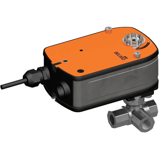 [V37JT] Belimo 3-Way Characterized Valve Rp1/2 Kvs2.5 24VAC/DC Fail-Safe 150s 2-10V 4Nm IP54 R3015-2P5-S1/LRF24-SR