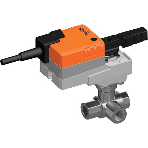 [V37UJ] Belimo 3-Way Ball Valve Rp1/2 Kvs5.5 24VAC/DC 90s BACnet/Modbus 5Nm IP40 R3015-BL1/VLR24A-LP1