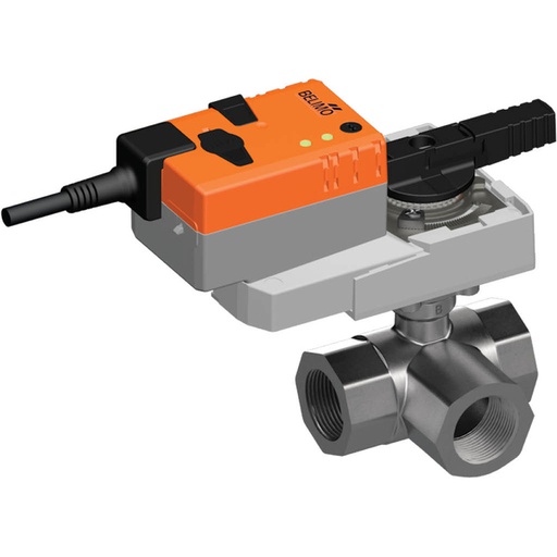 [V39RC] Belimo 3-Way Ball Valve Rp1-1/4 Kvs31 24VAC/DC 9s 2-point 8Nm IP54 R3032-S3/NRQ24A