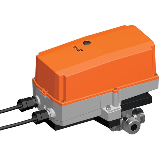 [V3DQM] Robinet à boisseau sphérique électrique caractérisé à 3 voies G1/2'' mâle laiton EPDM 1m3/h 16bar/232psi 24 V AC/DC