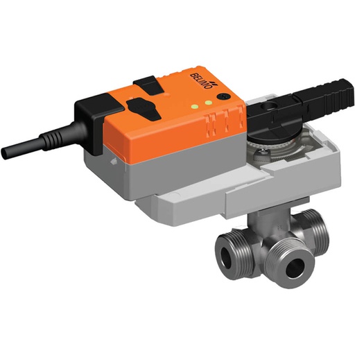 [V3E5D] Belimo 3-Way Ball Valve G1 Kvs8.6 24VAC/DC 9s 2-point 8Nm IP54 R515/NRQ24A