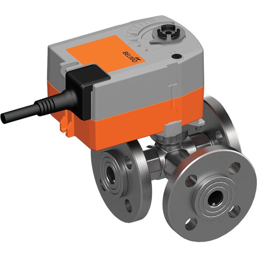 [V3GZR] Belimo 3-Way Ball Valve DN20 Flange Kvs32 24VAC/DC Fail-Safe 75s 2-point 2.500Nm IP42 SPDT R7020R-B1/TRF24-S