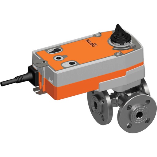 [V3GZA] Belimo 3-Way Ball Valve DN20 Flange Kvs32 24VAC/DC Fail-Safe 75s 2-point 20Nm IP54 SPDT R7020R-B1/SRF24A-S2