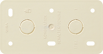 [E3DM8] Gira Dual Mounting Plate for Wall Socket Assembly White - 008013