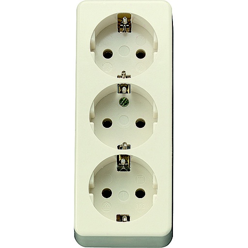 [E3FFV] Jung 3-Way Wall Socket (European Socket) - 10S23LA