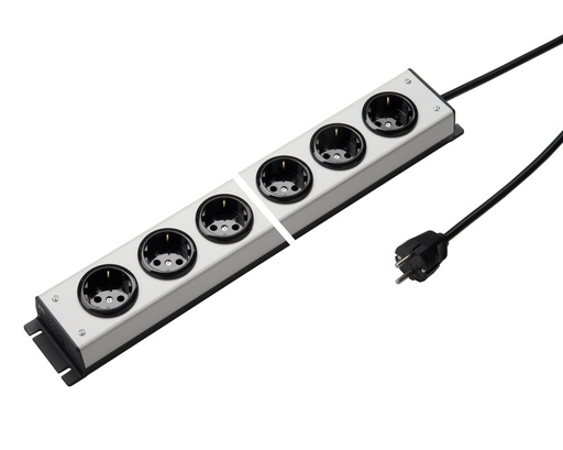 [E3FS6] Martin Kaiser 6-Way Power Outlet Strip 35 degrees Earthing Cable 1.5m (European Socket) - 1057ZL6L-SW15
