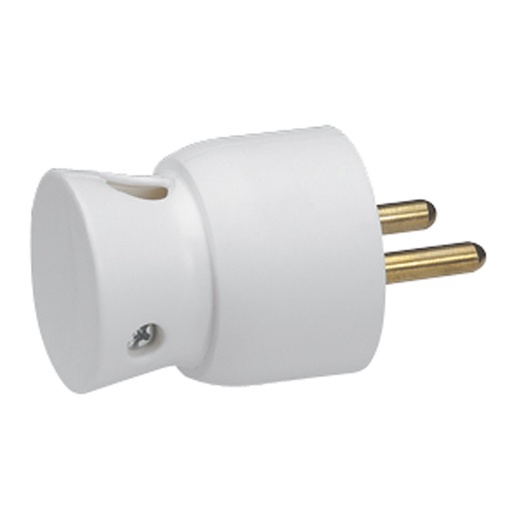[E3FW6] 90 Graden Witte PVC Stekker 2P+PA 16A/250V - 050416