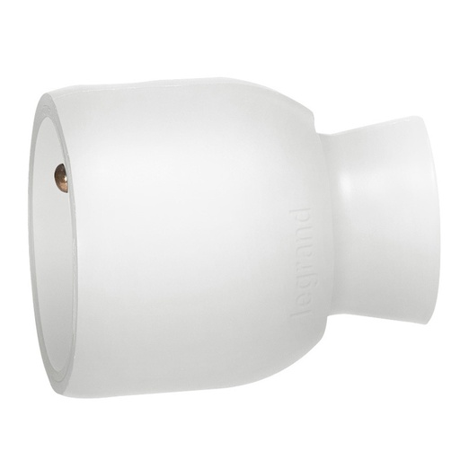 [E3FWN] Legrand Straight White Plug With Earth Contact - 050417