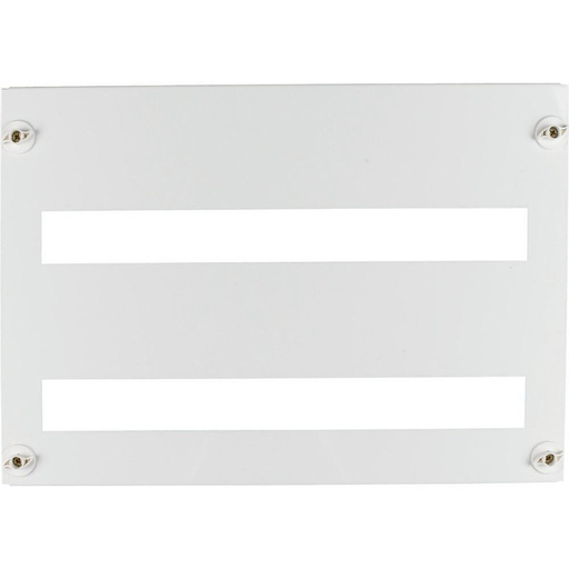 [E3GMQ] Plaque frontale Eaton 45mm pour 2 rangées d'unités de 24 modules en acier blanc - 283060