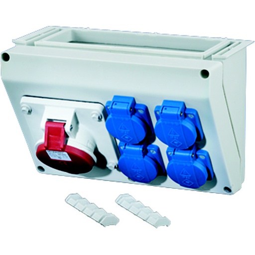 [E3GY6] Hensel Enystar Caja de conexiones WM2 1x16A 5p 400V 2x16A 2p PE - FP CB 216