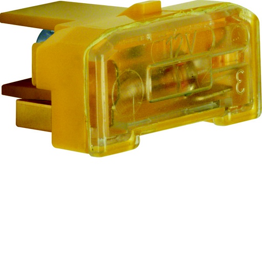 [E3H7P] Hager Berker Élément de lampe à incandescence jaune 12V 65mA avec terminal N - 167602