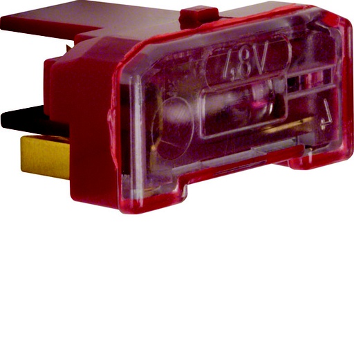 [E3H7Q] Hager Berker Elemento luminoso rojo con terminal N 48V 25mA - 167603