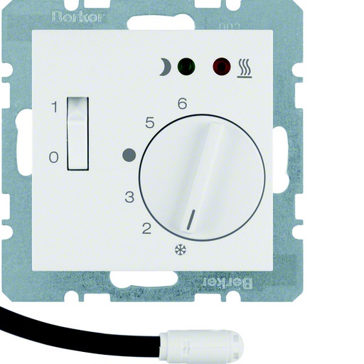 [E3H86] Hager Berker Floor Thermostat With Make Contact Switch - 20341909