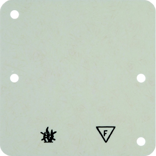 [E3H8Z] Fireproof Single Gang Base Plate Surface Mount White - 102112