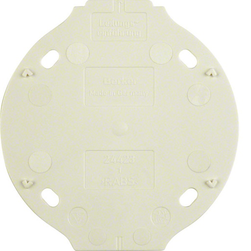 [E3H93] Hager Berker 1930 Self-Extinguishing Base Plate 1 Gang Polar White - 133119