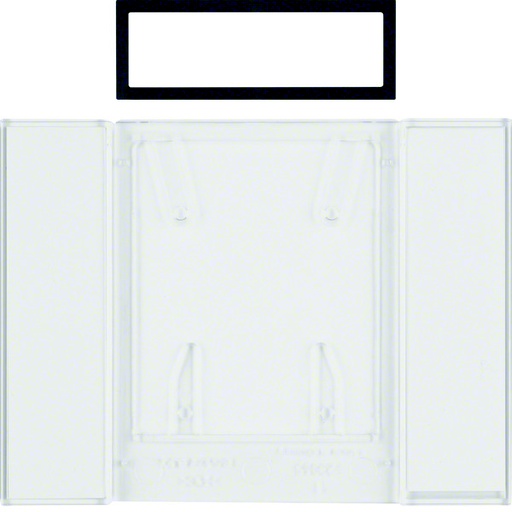[E3HAJ] Hager Berker B.IQ 4-Gang Button Field Transparent Clear - 75900081