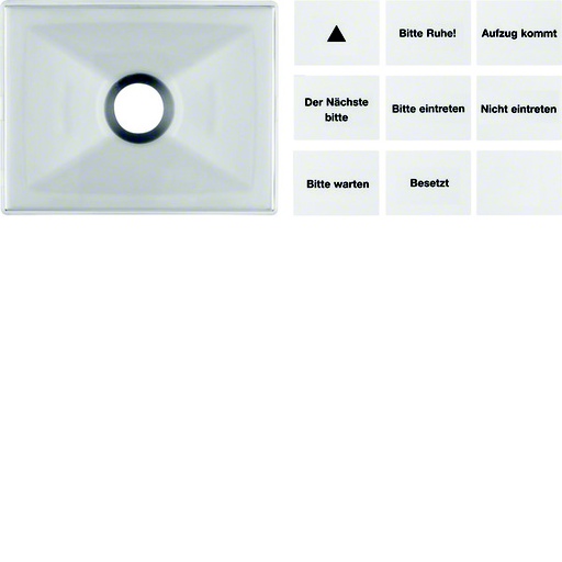 [E3HA2] Hager Berker Lens For Push-Button And Pilot Light Signal E10 - 12470004