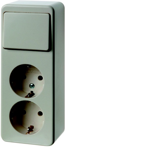 [E3HAY] Hager Berker Switch Socket Combination Surface Mounted - 61402640