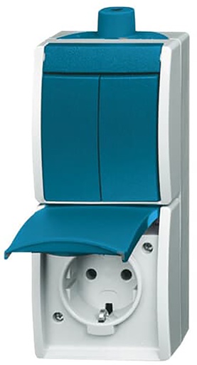 [E3HC2] ABB Serie combinada Busch-Jaeger Ocean Interruptor Toma de corriente - 2CKA001684A0324