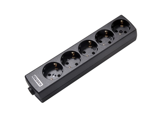[E3HDT] Martin Kaiser 5-Way 45 Degree Black Socket With Grounding (European Socket) - 1065/SW