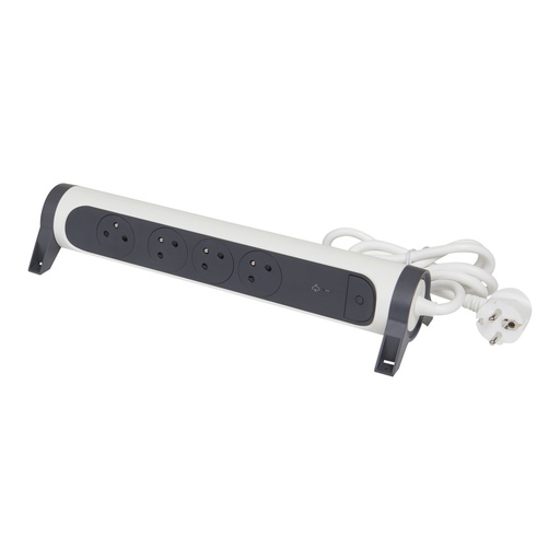 [E3HGU] Premium Tafelcontactdoos OSB 4x2P Geaard 1,5m Snoer Zwart 49414 (Europese Stekkerdoos) - 049414