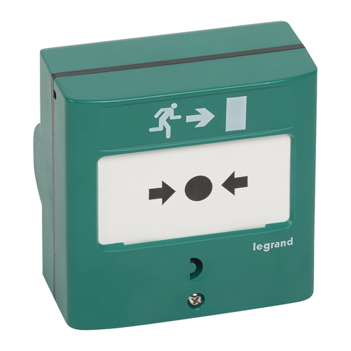 [E3JCN] Legrand Interruptor de Alarma Manual Verde 2X Cambio - 138048