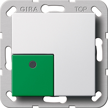 [E3JQP] Gira System 55 Bouton-poussoir de commutation blanc pur - 291103