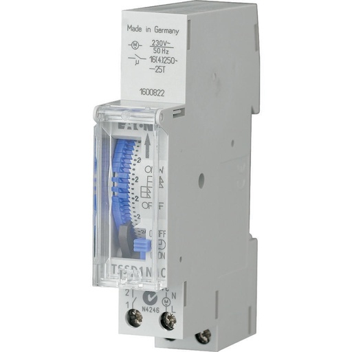 [E3K43] Eaton analoge schakelklok 1 maak dag synchronisatie DIN rail montage - 167389