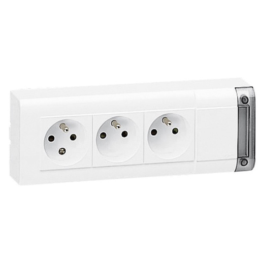 [E3K5C] Legrand Cordless Multiple Socket 3x2P+PA (European Socket) - 050609
