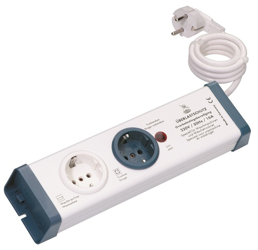 [E3M2P] Regleta de protección contra sobretensiones Interbar con distribuidor de energía (Enchufe Europeo) - I8110-001.01