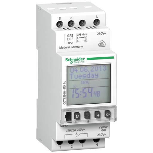 [E3M2R] Schneider Electric Horloge programmable annuelle 1 canal - CCT15910