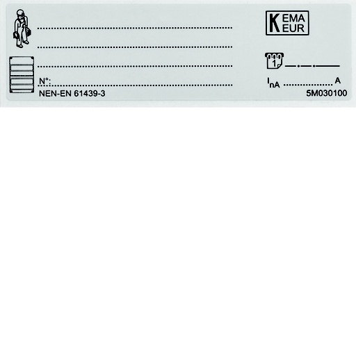 [E3MQT] Hager Self-Adhesive Nameplate NEN-EN 61439-3 Pack of 10 - VKG58T