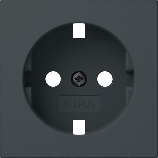 [E3MSF] Gira System 55 Anthracite Schuko Socket Cover Plate - 492028