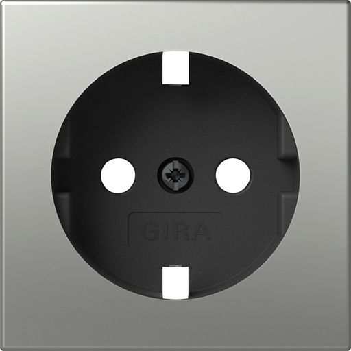 [E3MT6] Gira Schuko Socket System 55 Stainless Steel - 4920600