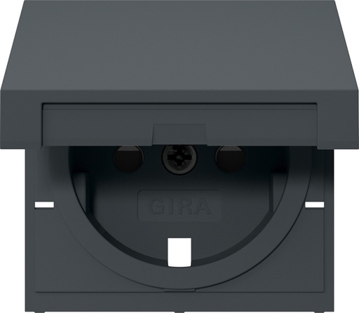 [E3MTU] Gira Couvercle Schuko System 55 Anthracite HC SH - 494228