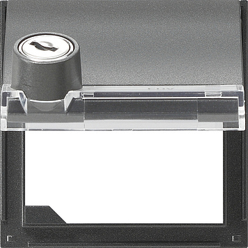 [E3N48] Gira TX 44 Marco Adaptador Con Cerradura Y Etiqueta Campo Antracita - 069467