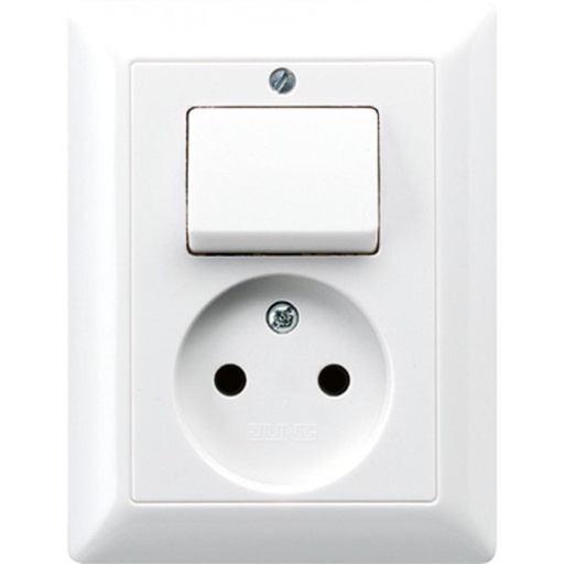 [E3N5B] Jung AS Combination Inbuilt Switch And Socket Alpin White - AS5546EUWW