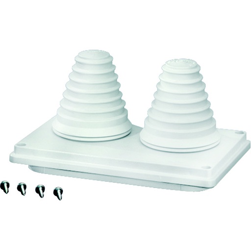 [E3N77] Hensel Kabeleinführungsflansch mit 2 Montagestopfen bis zu 72mm IP55 - MV FP 66