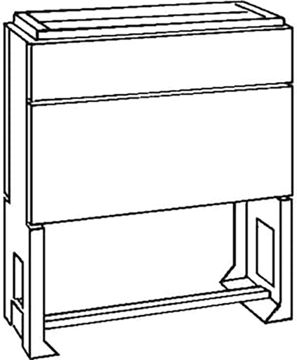 [E3NAC] ABB EH3 Polyester voet DIN 0 gemonteerd - 4TBE843391N0100