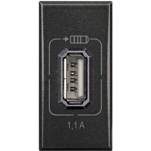 [E3NDA] Axolute Cargador USB 1.1A 1M Antracita - BTHS4285C1