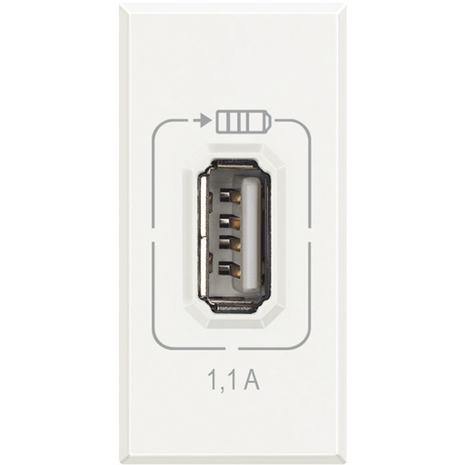 [E3ND9] Axolute Cargador USB 1.1A 1 Módulo Blanco - BTHD4285C1