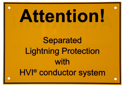 [E3NHF] Dehn HWS 300X210 Instruction Plate With Separated Lightning Protection - 480598