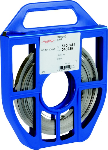 [E3NJ8] Dehn Edelstahl-Spannband 14x0,3mm 50m mit Abrollbox - 540931